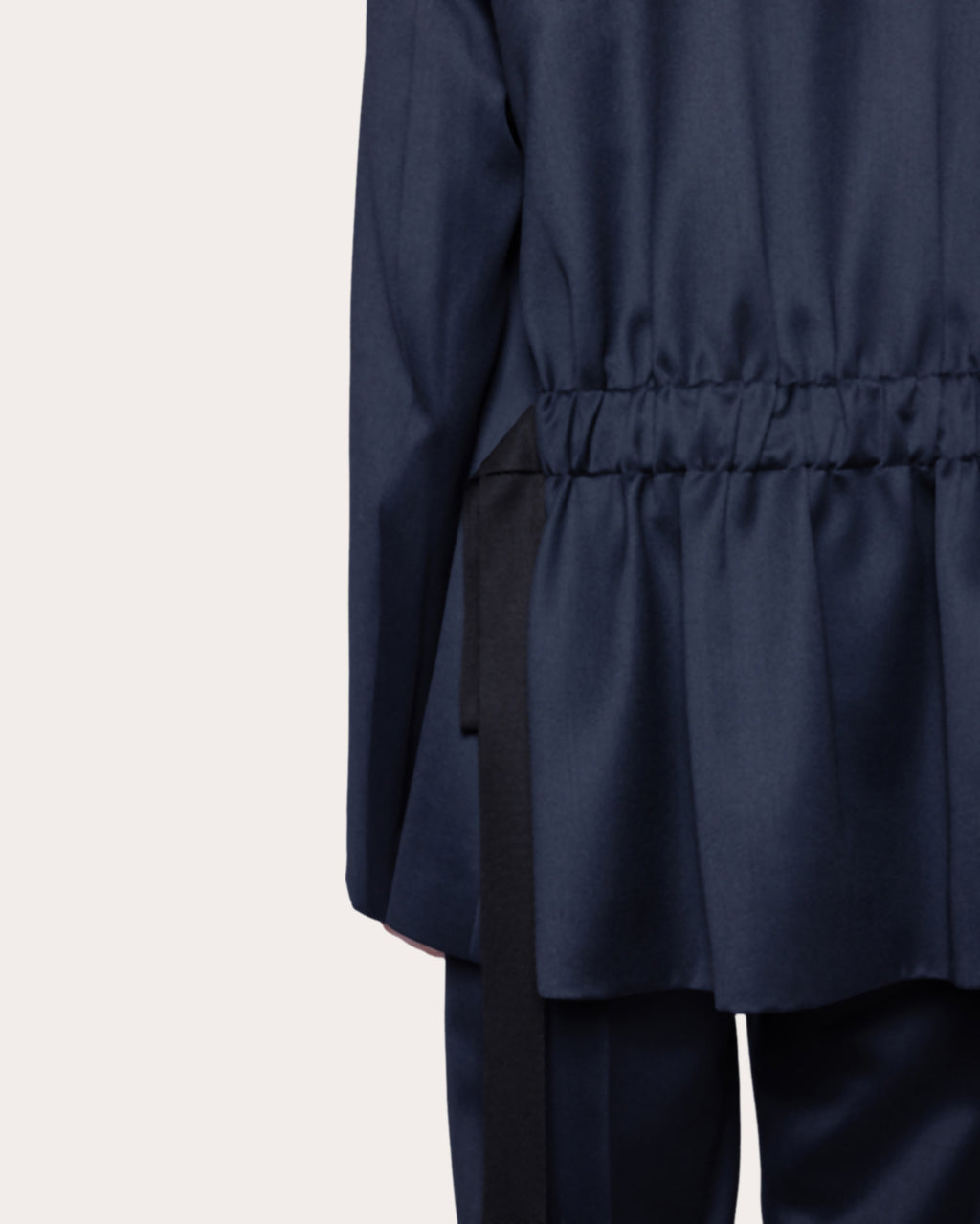 Selma Wool Satin Belted Jacket
