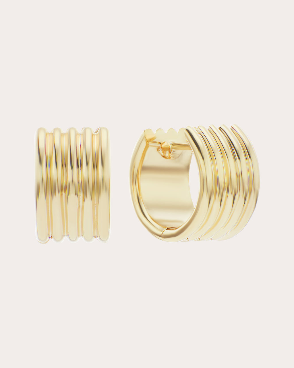 14k Gold Revival Hoop Earrings