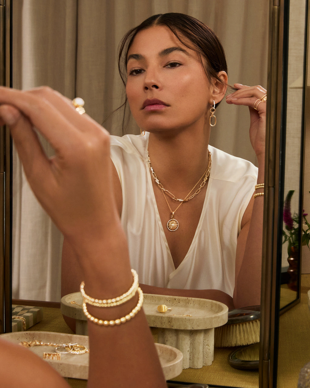 Diamond & 14k Gold Venus Medallion Necklace