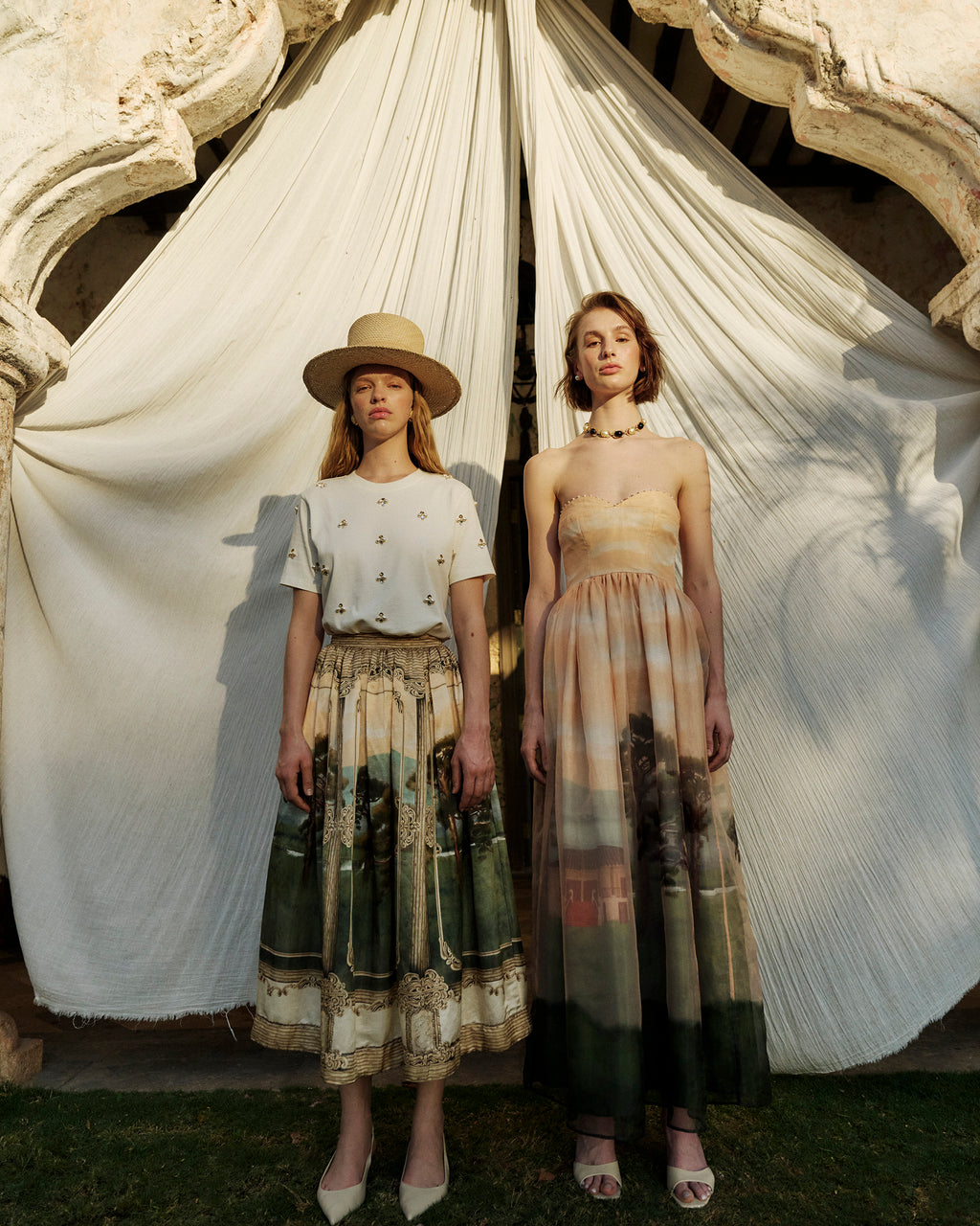 Tonia Paraíso Linen Bustier Maxi Dress