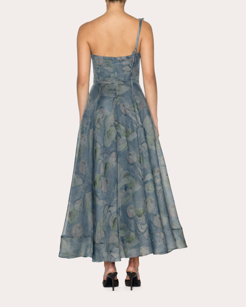 Acceptance Floral Silk Organza Bustier Gown