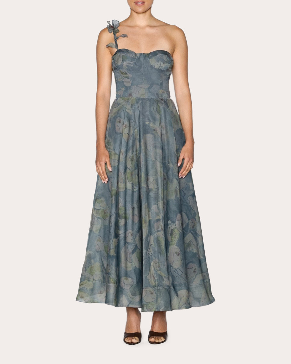 Acceptance Floral Silk Organza Bustier Gown