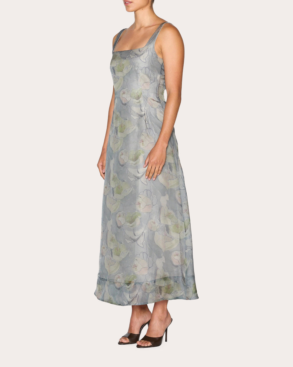 Self Love Floral Silk Organza A-Line Dress
