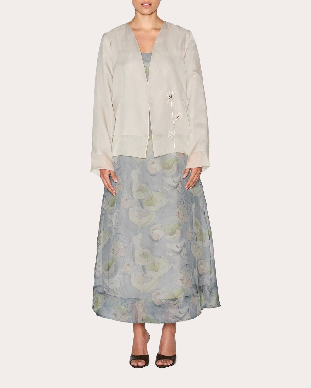 Strength Embroidered Silk Organza Jacket