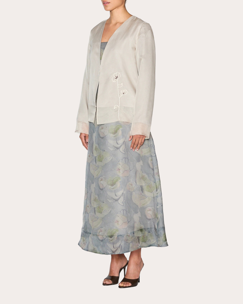 Strength Embroidered Silk Organza Jacket