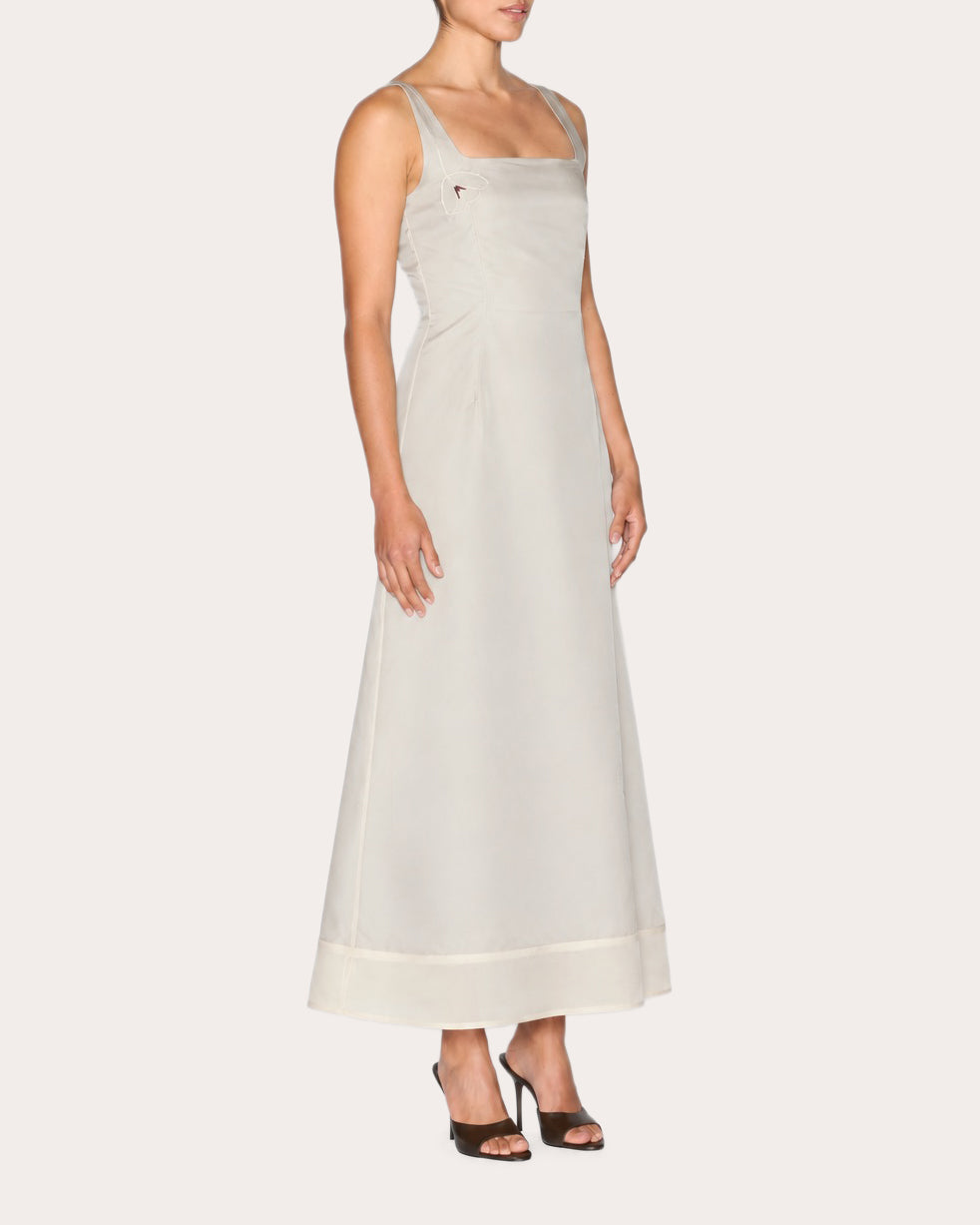Self Love Embroidered Silk Organza A-Line Dress