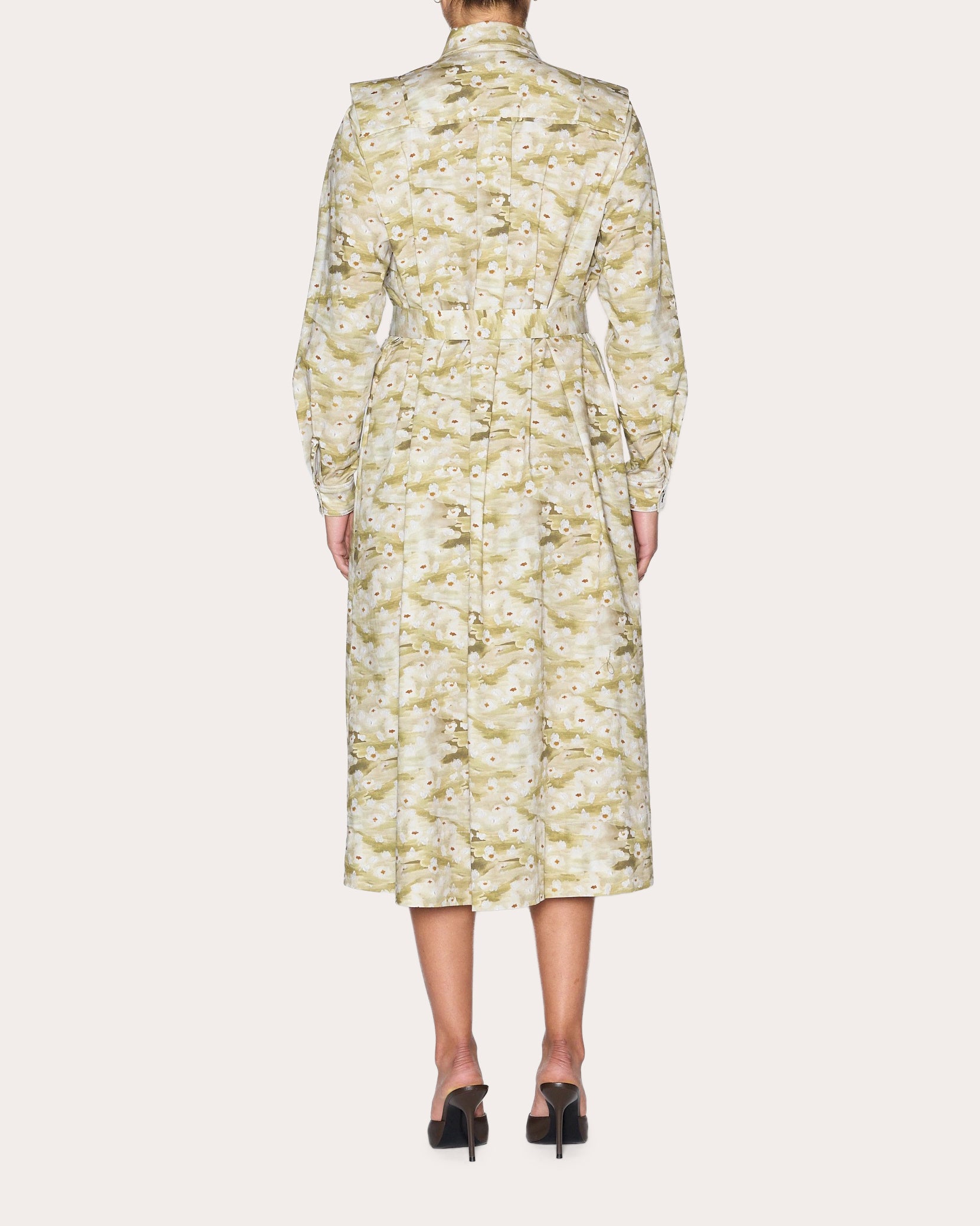 Compassion Floral Cutout Shirt Dress