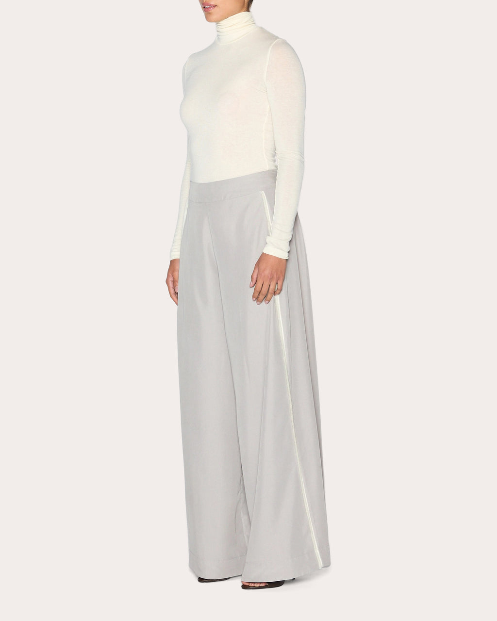 Radiance Grosgrain Wide-Leg Pants