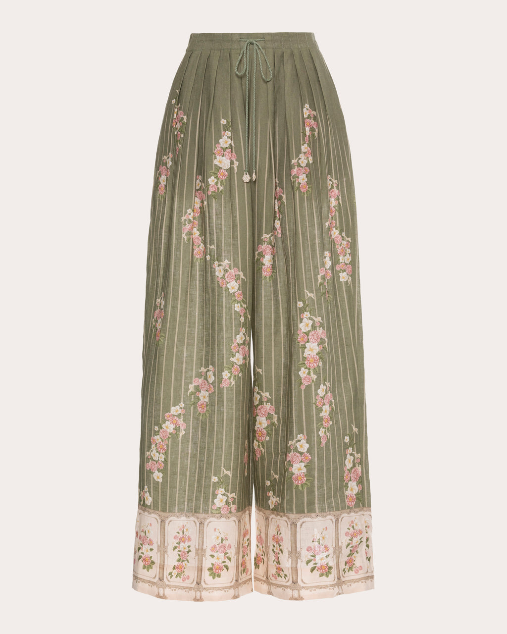 Cocada Para’so Pleated Linen Trousers