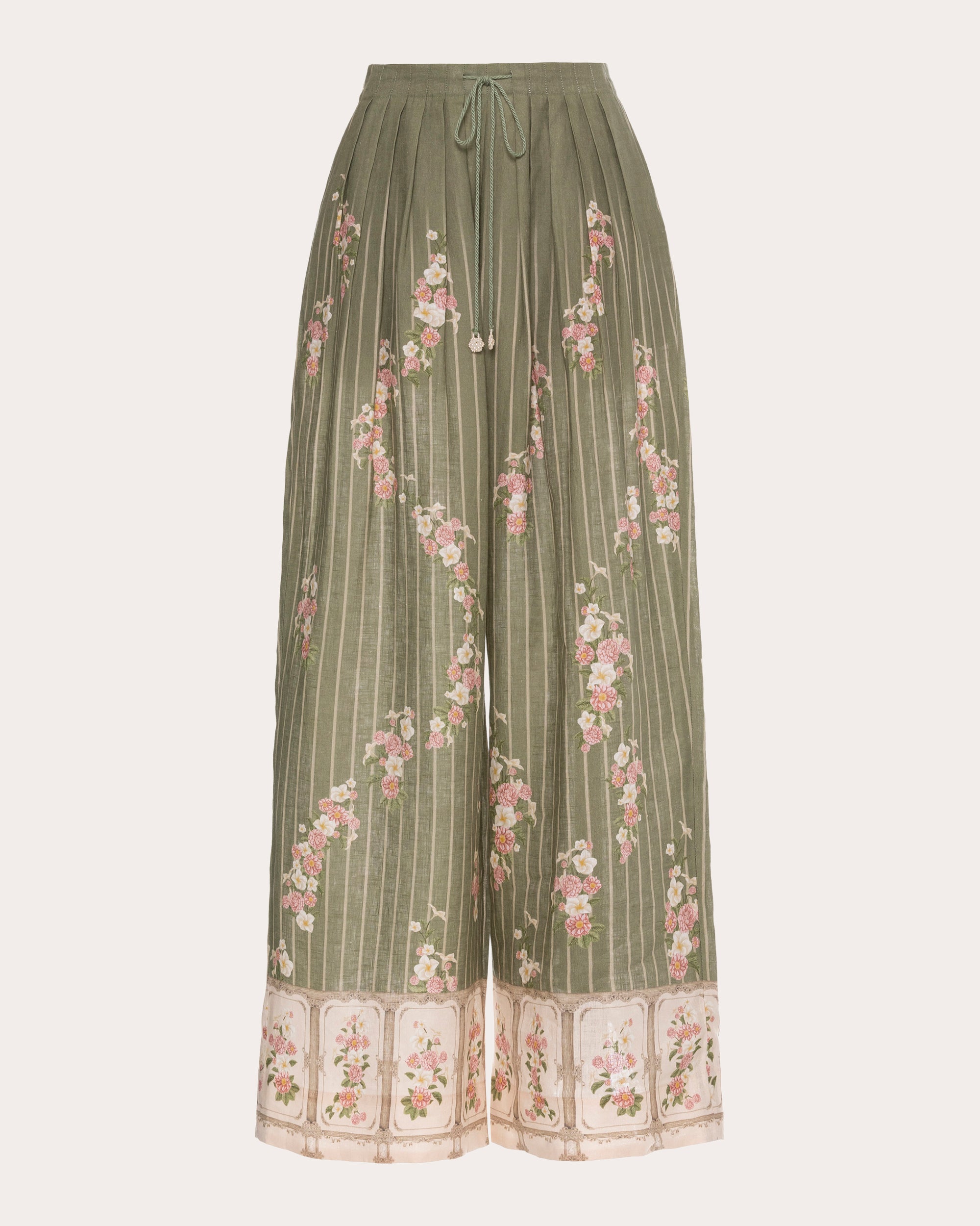 Cocada Para’so Pleated Linen Trousers