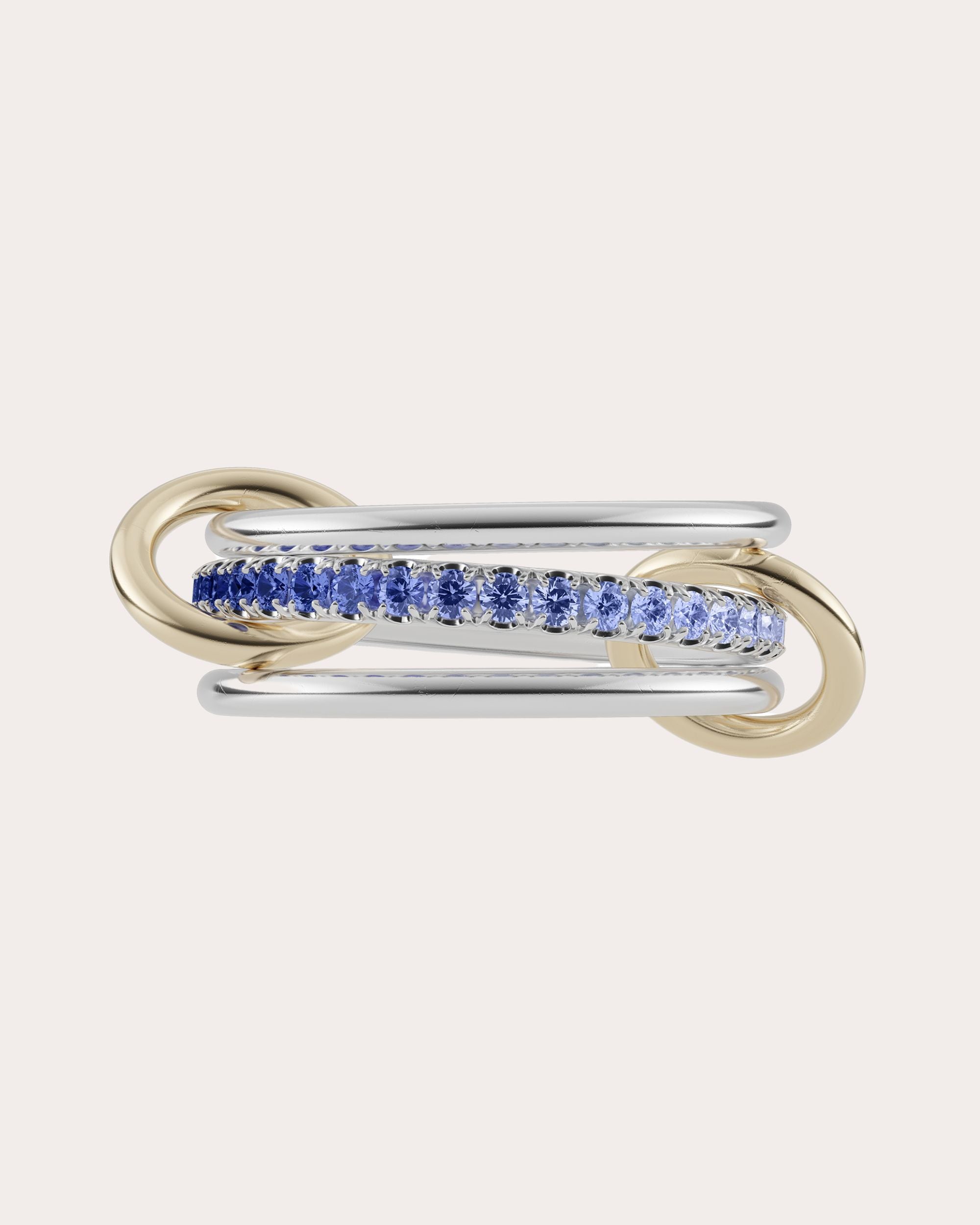Sapphire & 18k Gold Two-Tone Tigris Ombré Ring