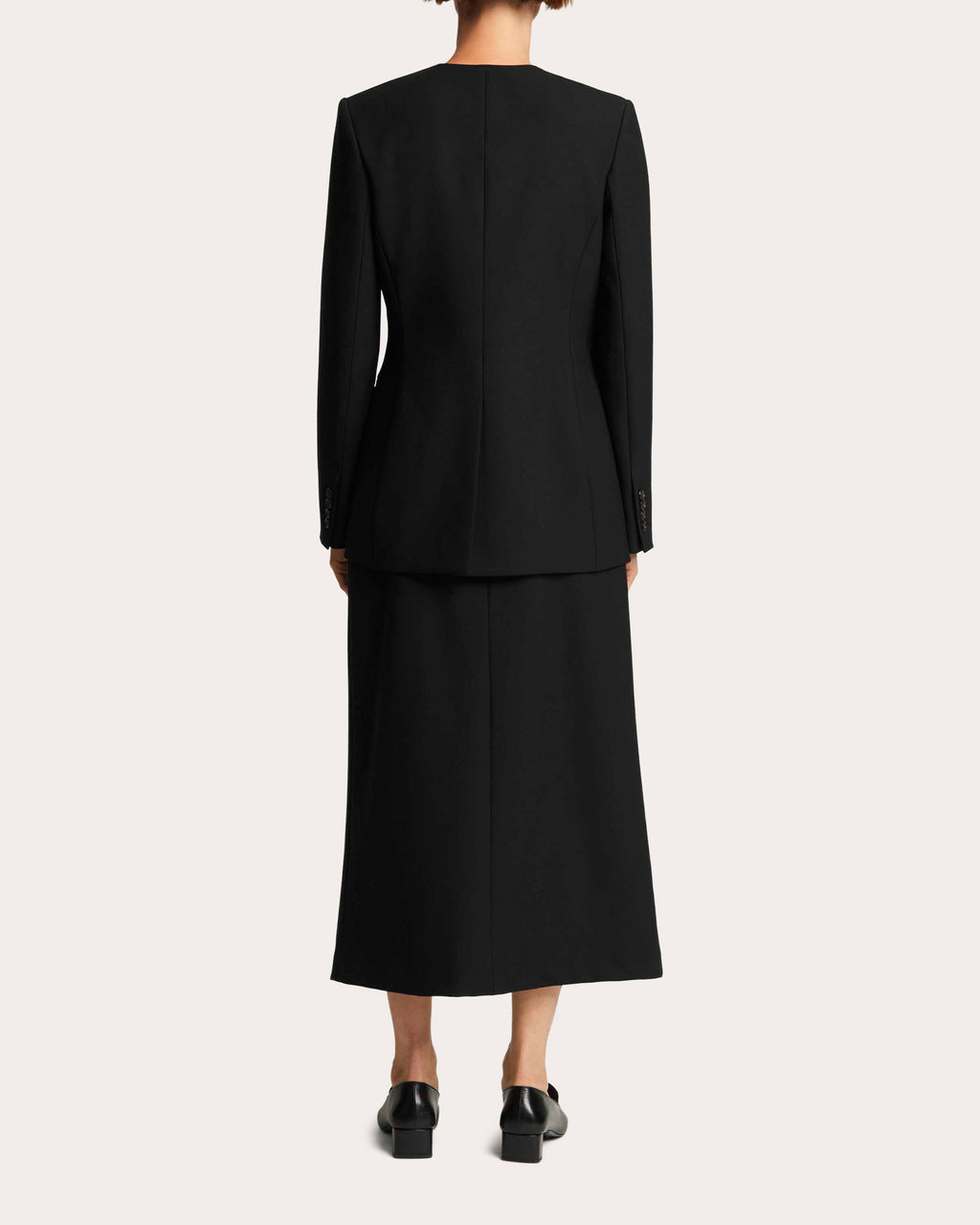 Heavy Wool Twill V-Neck Blazer