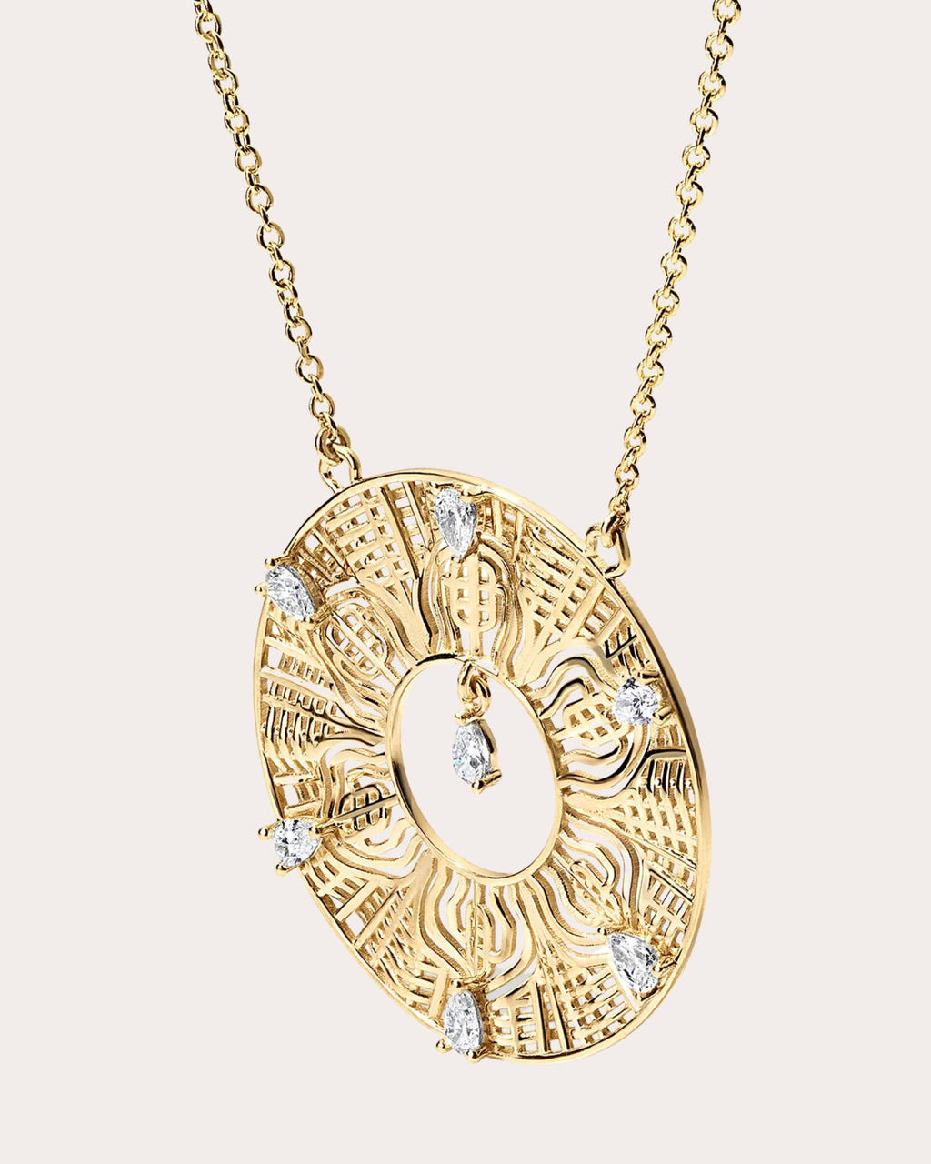 Diamond & 14k Gold 963Hz Pendant Necklace
