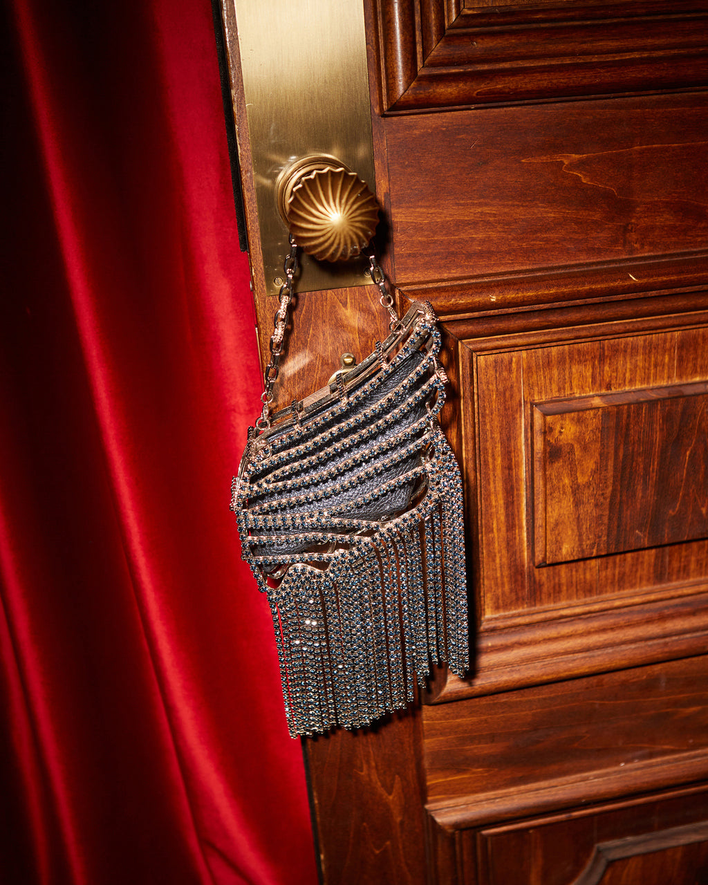 Al Tair Fringed Crystal-Embellished Tote