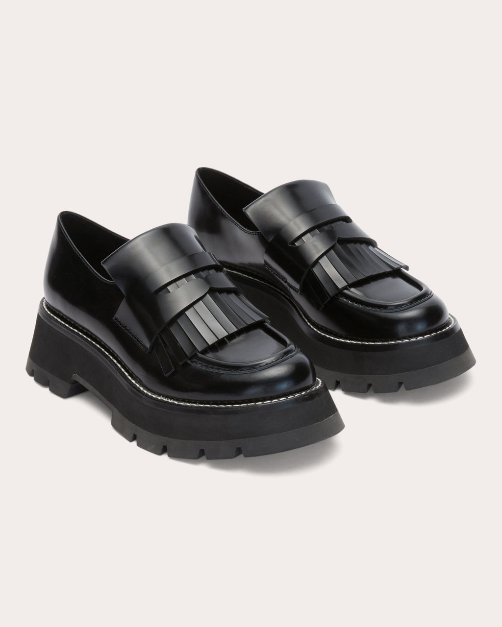 Kate Tasseled Leather Platform Lug Loafer