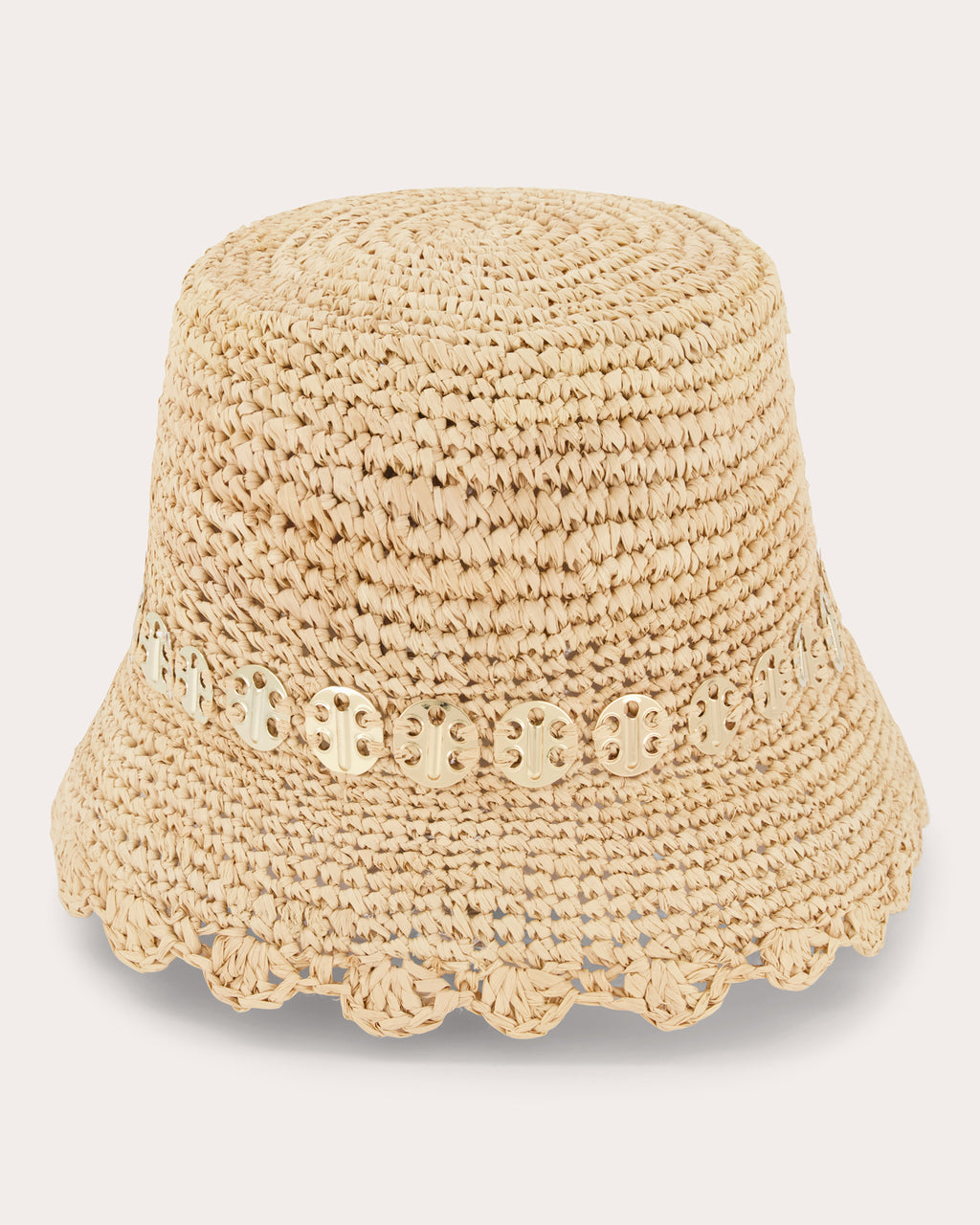 Iconic 1969 Embellished Raffia Bucket Hat