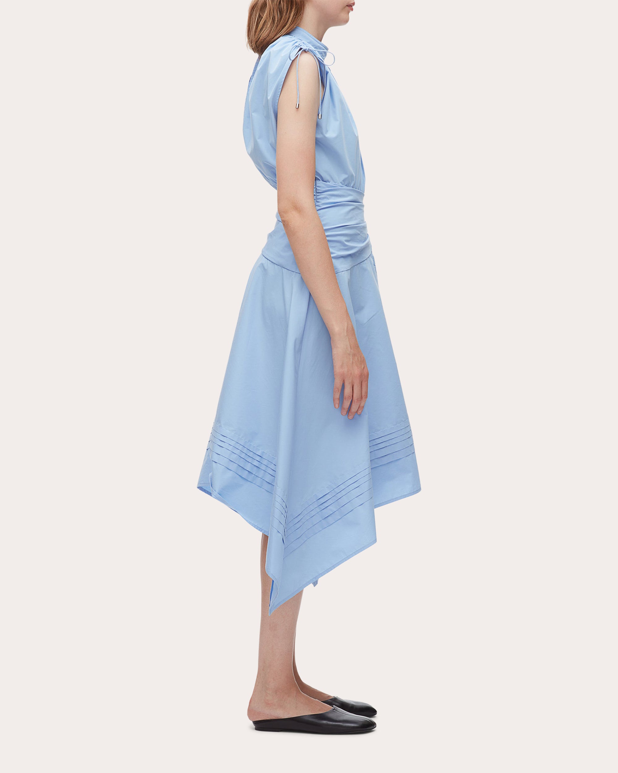 handkerchief dress 3.1 Phillip Lim Cotton Poplin Ruched Handkerchief Dress