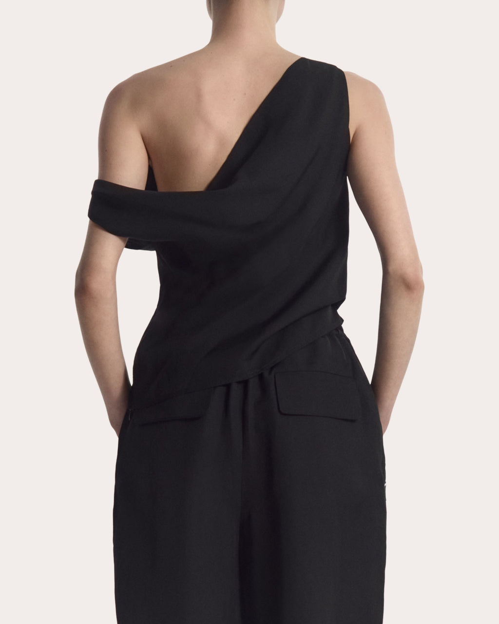 Asymmetric Draped Off-Shoulder Top