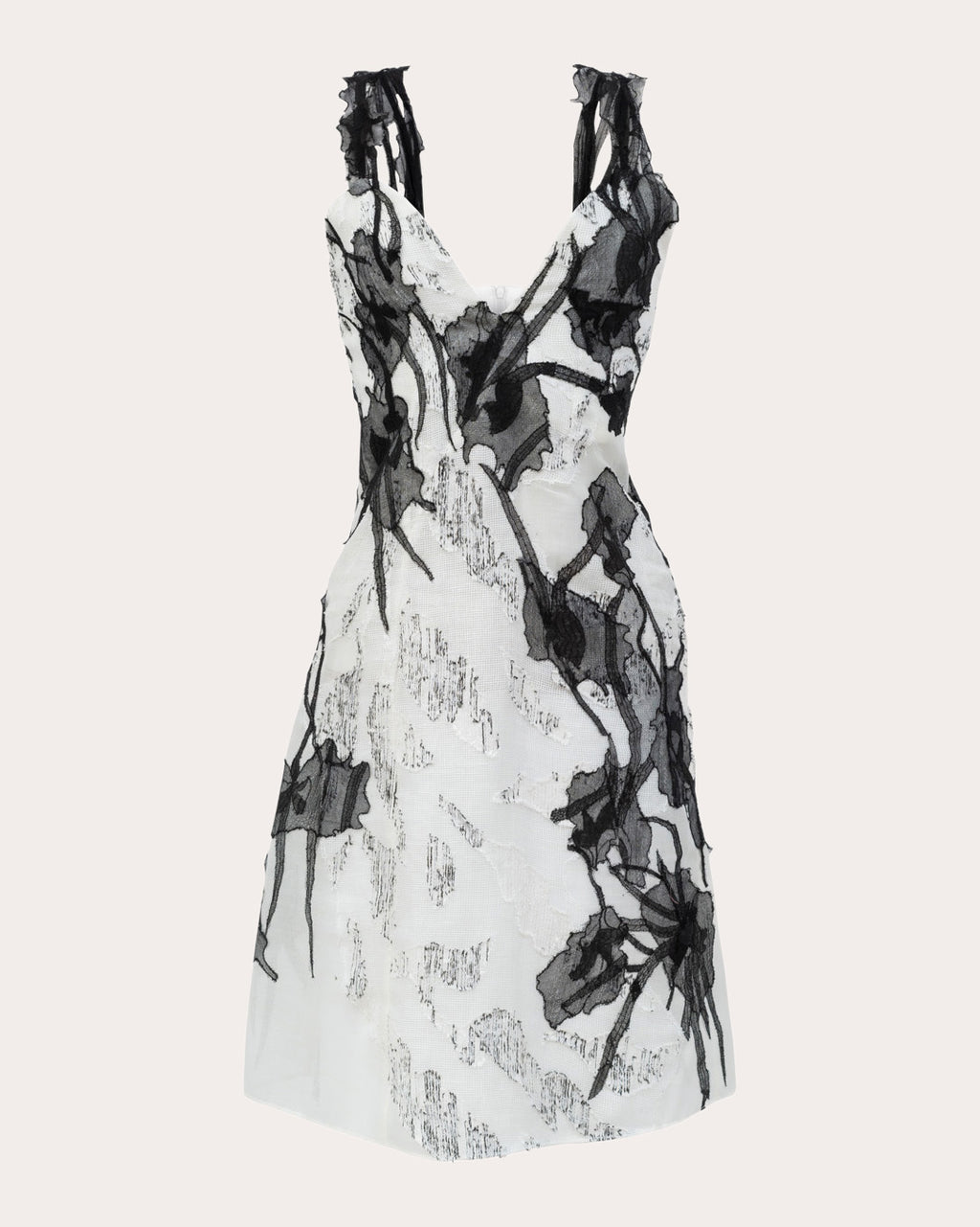 Jasmine Couture Lace Appliqué Mini Dress