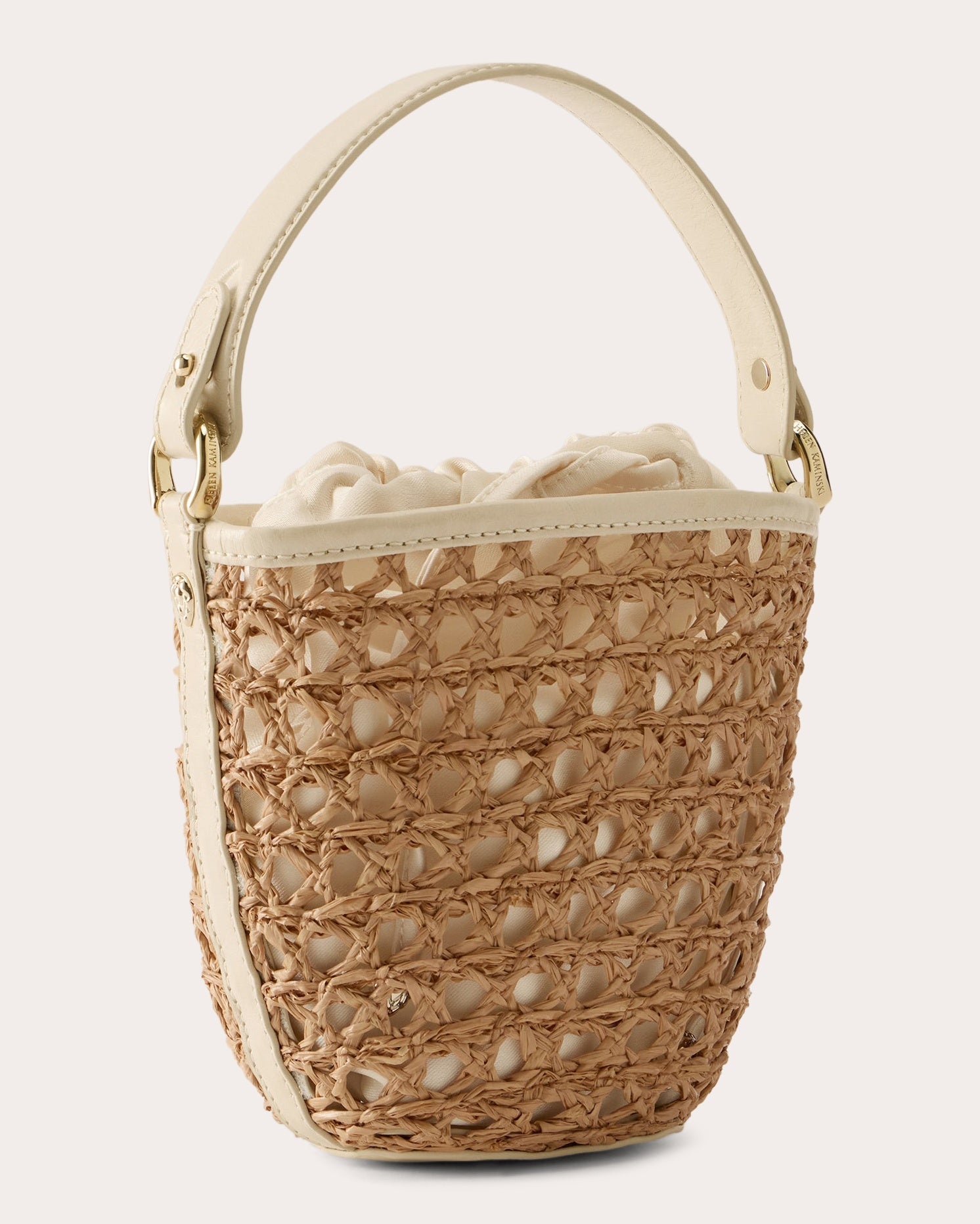Ama Raffia Lace Braid Mini Basket