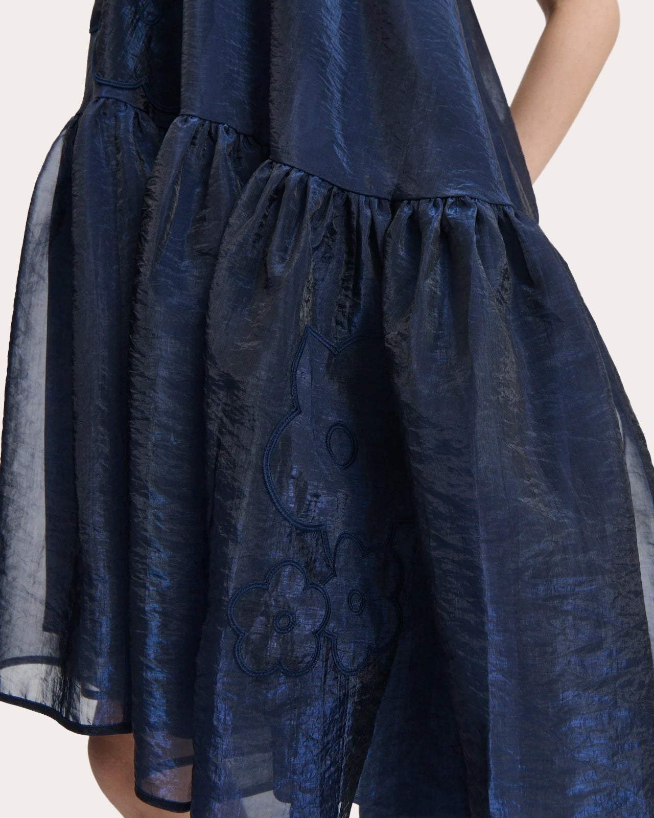 Azelia Asymmetric Floral Embroidered Myrtia Dress