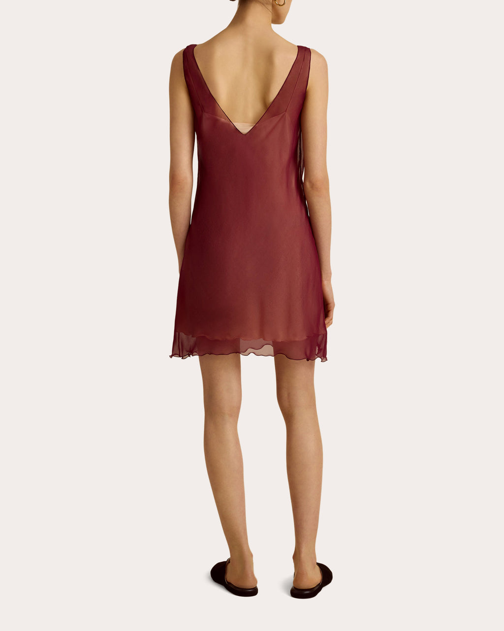 Silk Sheer Layered Camisole Dress