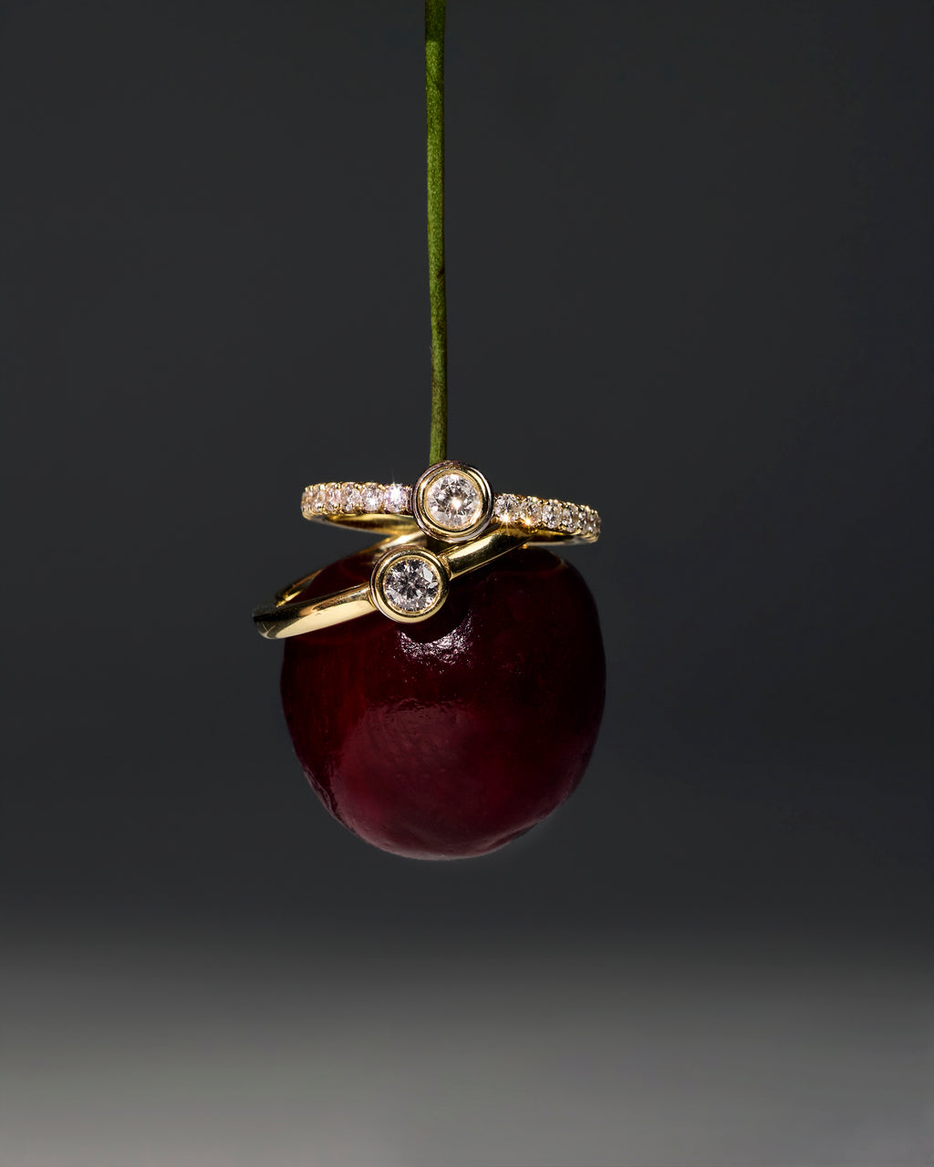 Diamond & 18k Gold Orbit Petite Ring