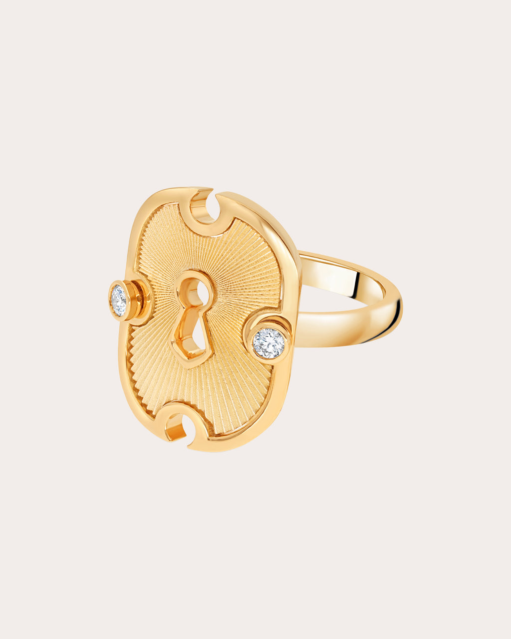 Diamond & 18k Gold Unlock Ring