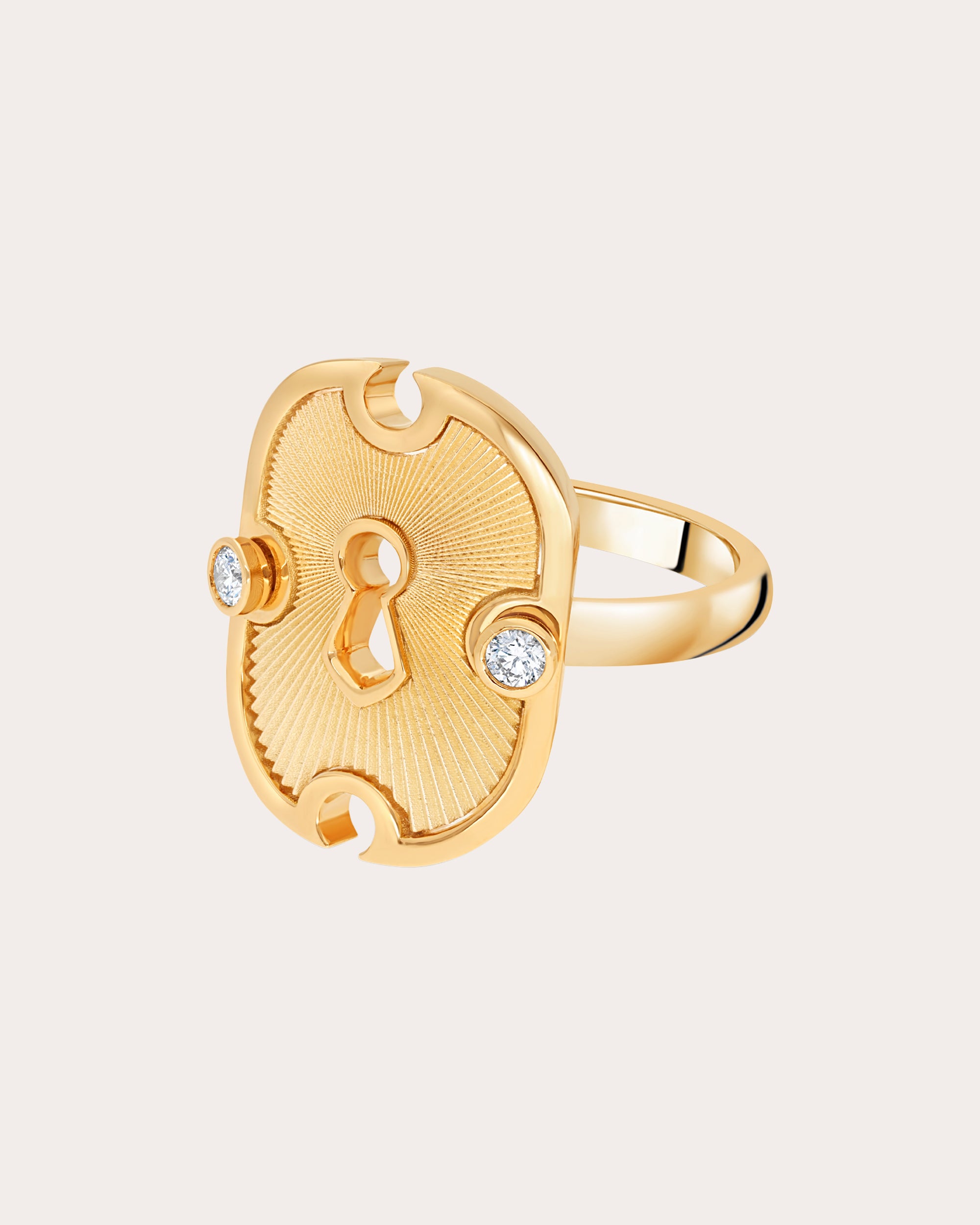 Diamond & 18k Gold Unlock Ring