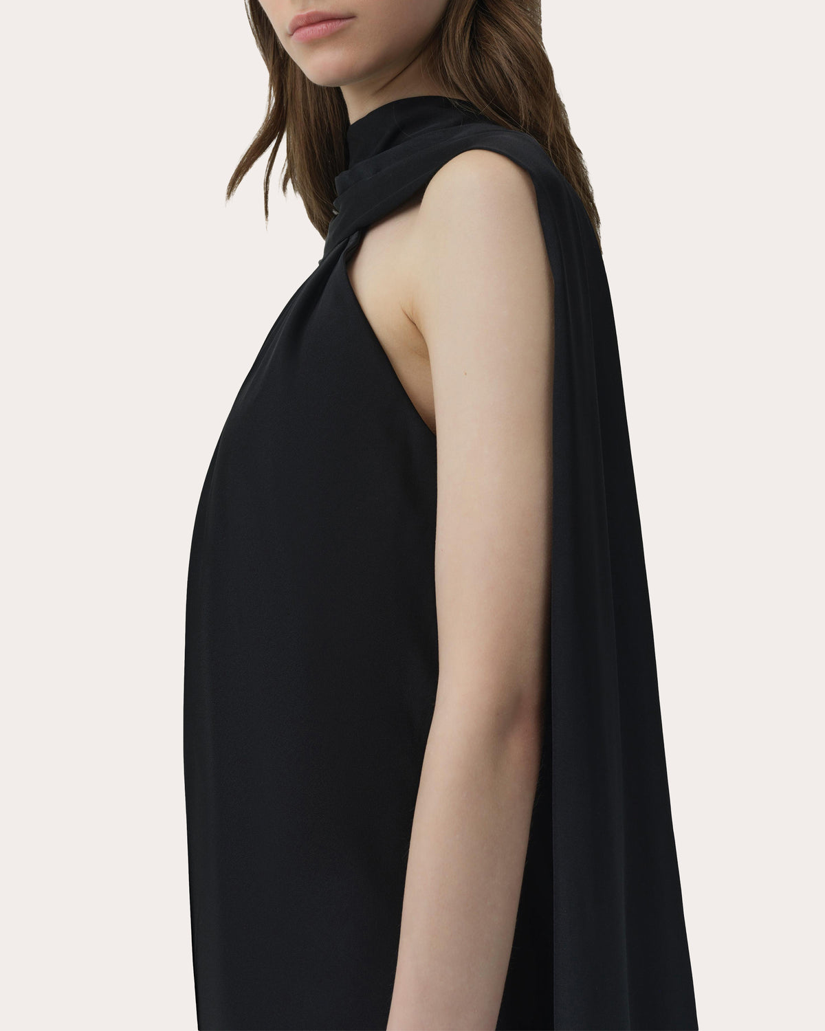 Toni Satin Cape Mini Dress