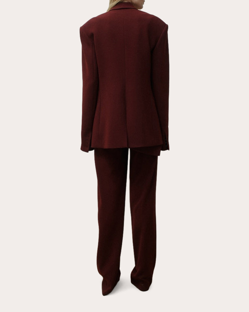 Trent Satin Corsage Crepe Blazer