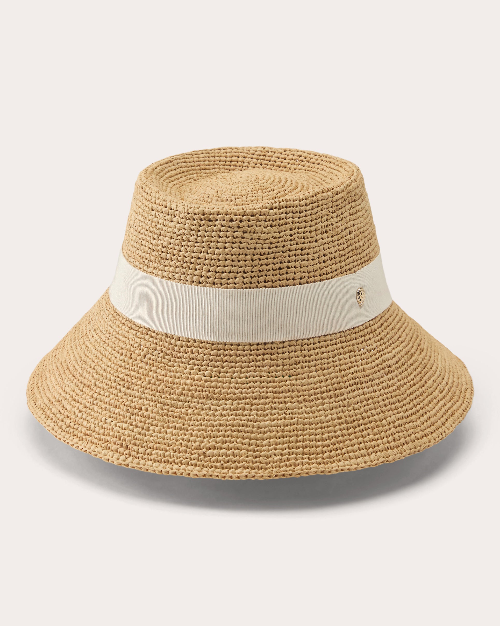 Clover Crocheted Raffia Bucket Hat