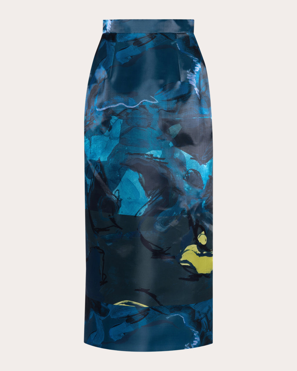 Irma Abstract Twill Pencil Skirt