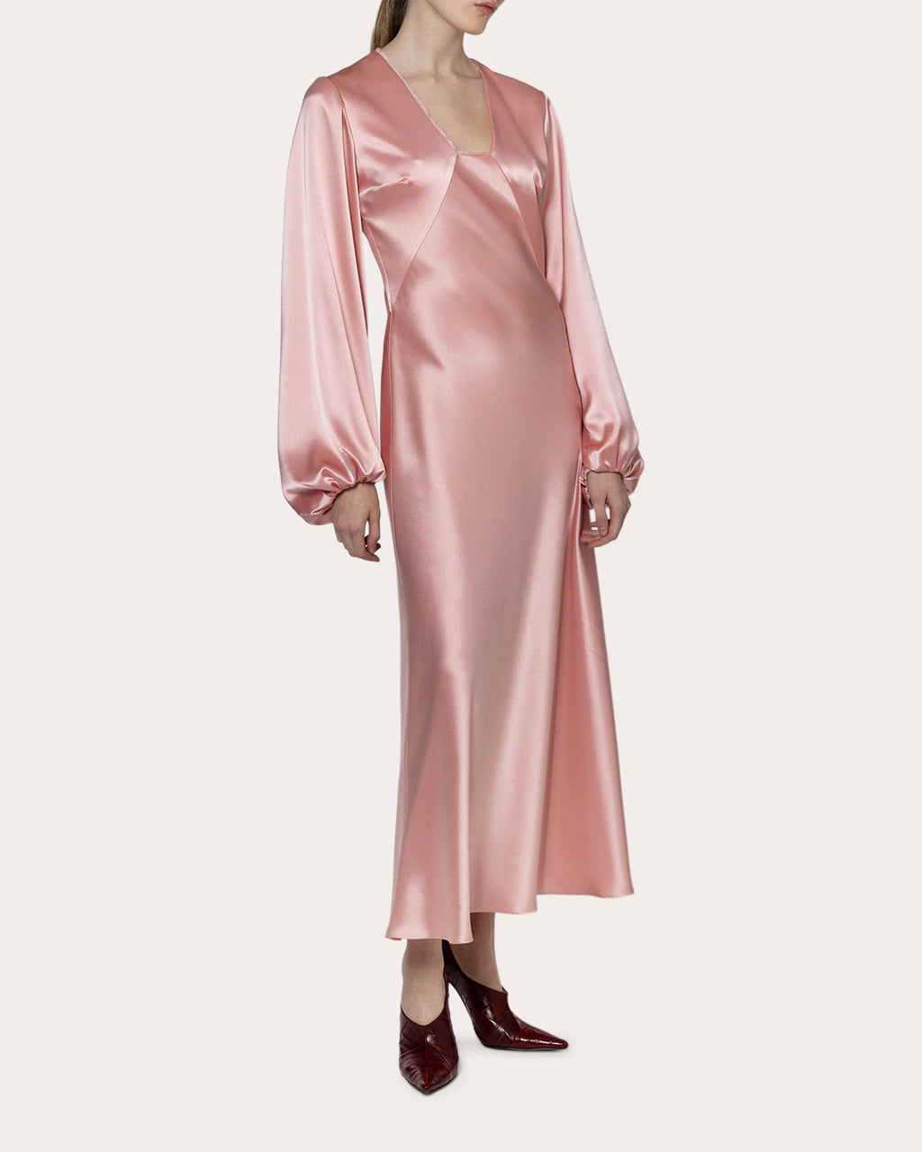Amori Satin Bias Maxi Dress
