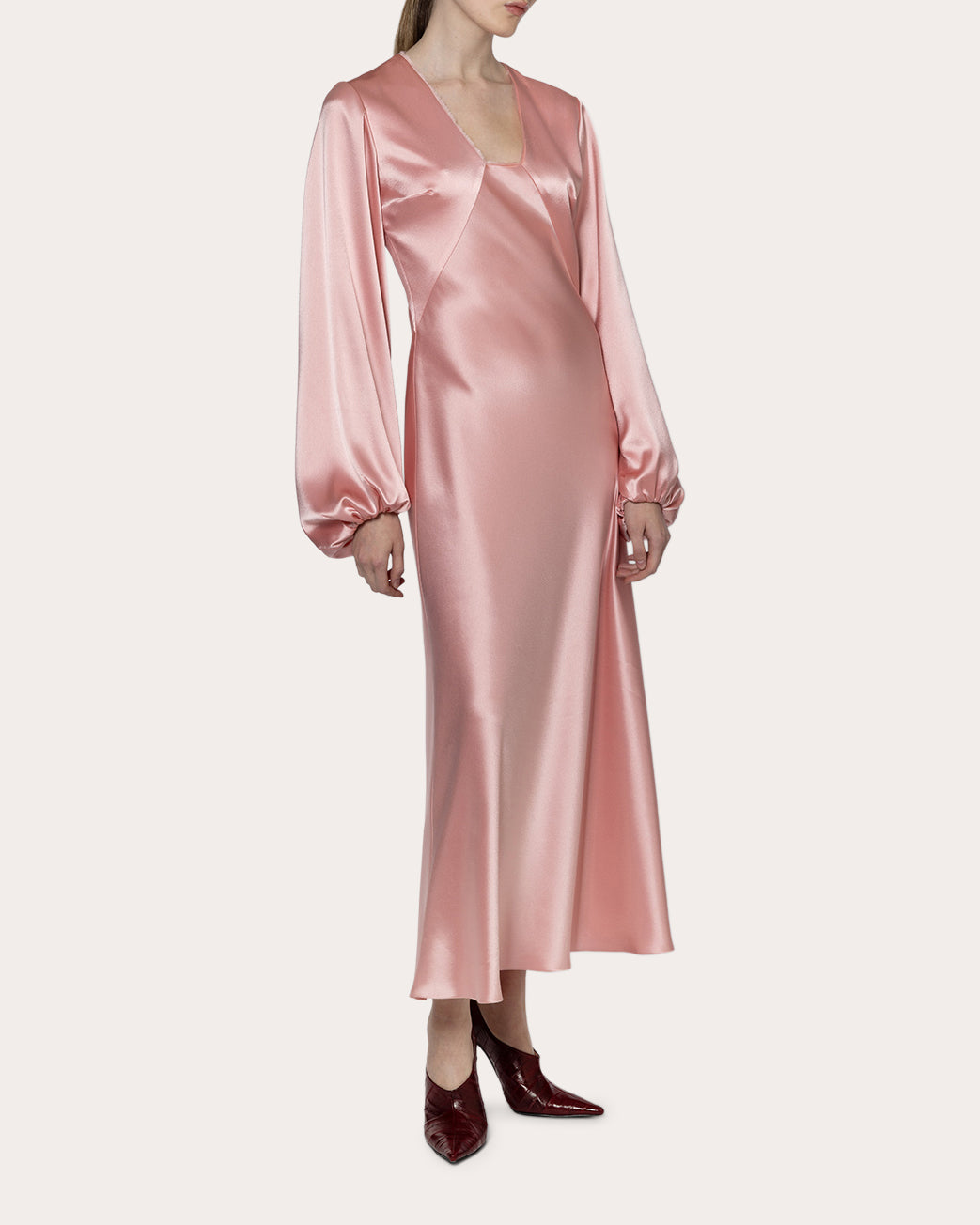 Amori Satin Bias Maxi Dress