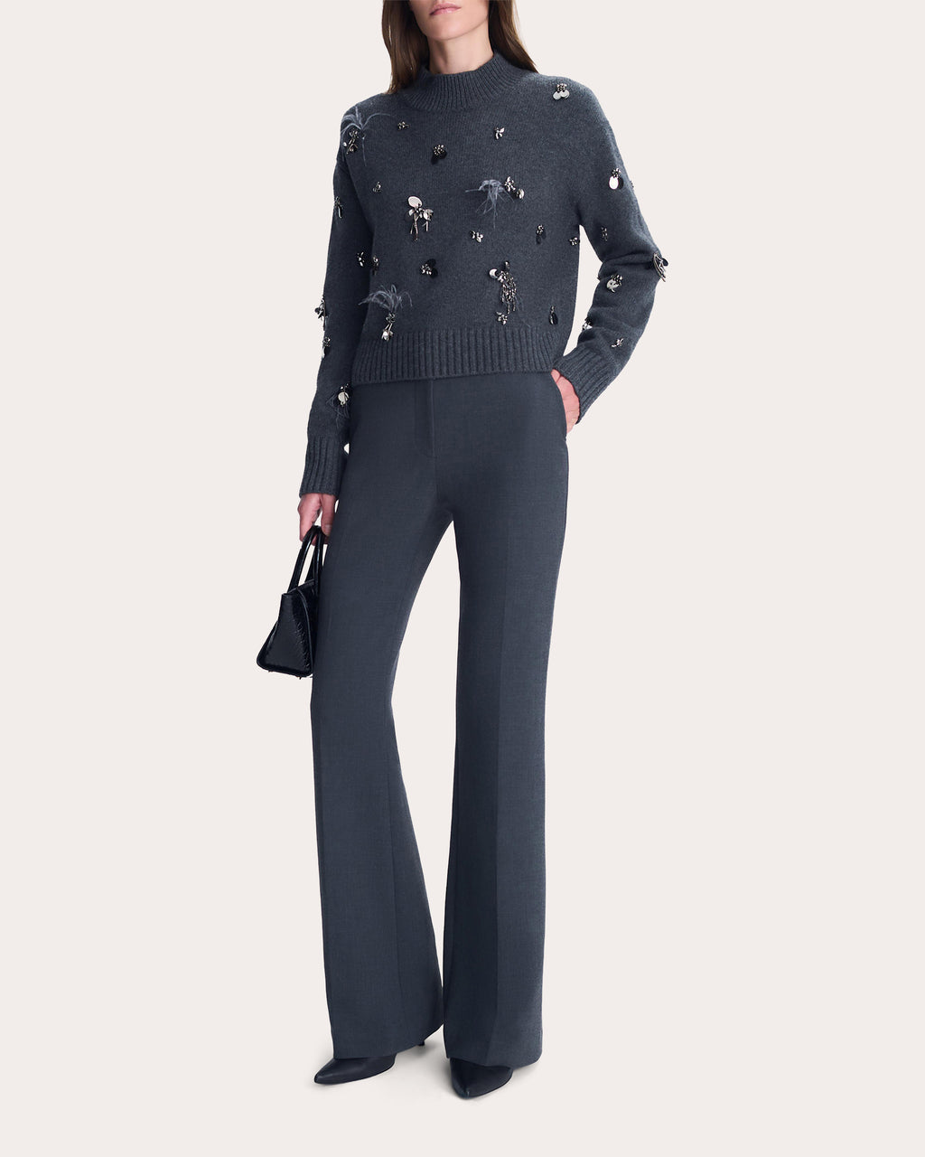 Gabriette Embellished Wool Cashmere Sweater