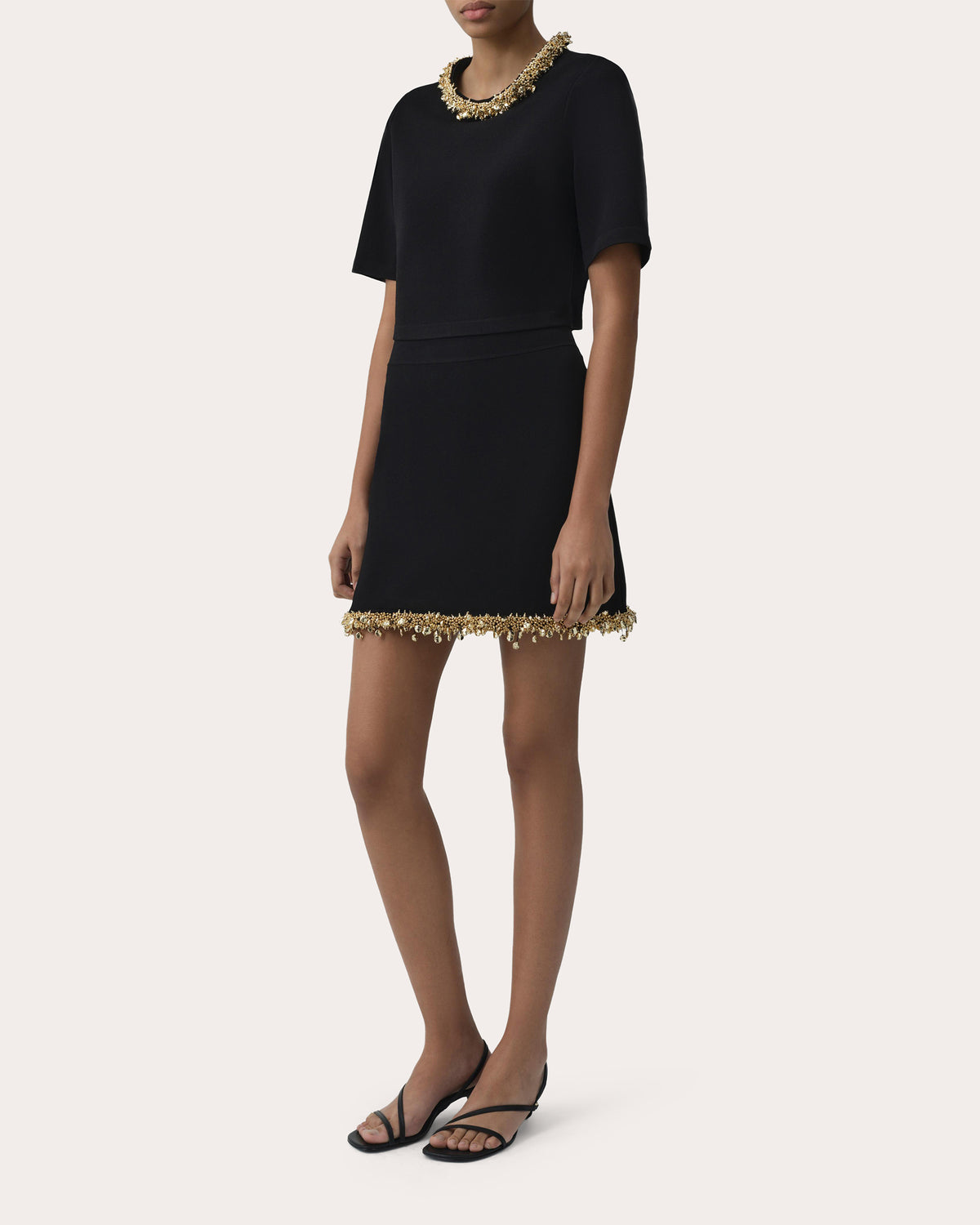 Nuria Beaded Compact Knit Top