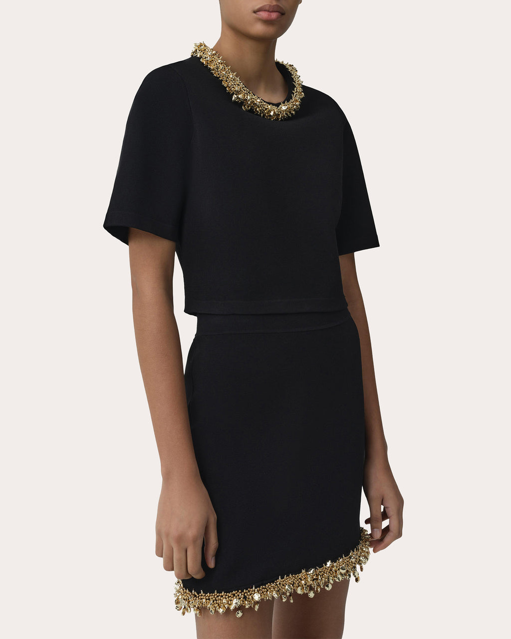 Nuria Beaded Compact Knit Top