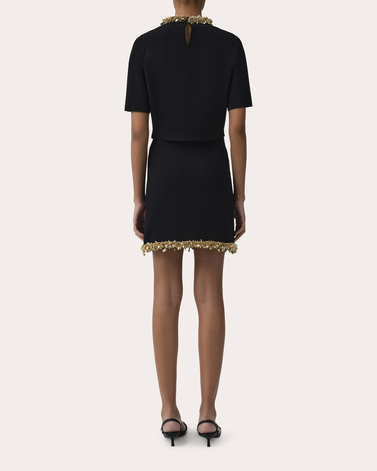 Nuria Beaded Compact Knit Top