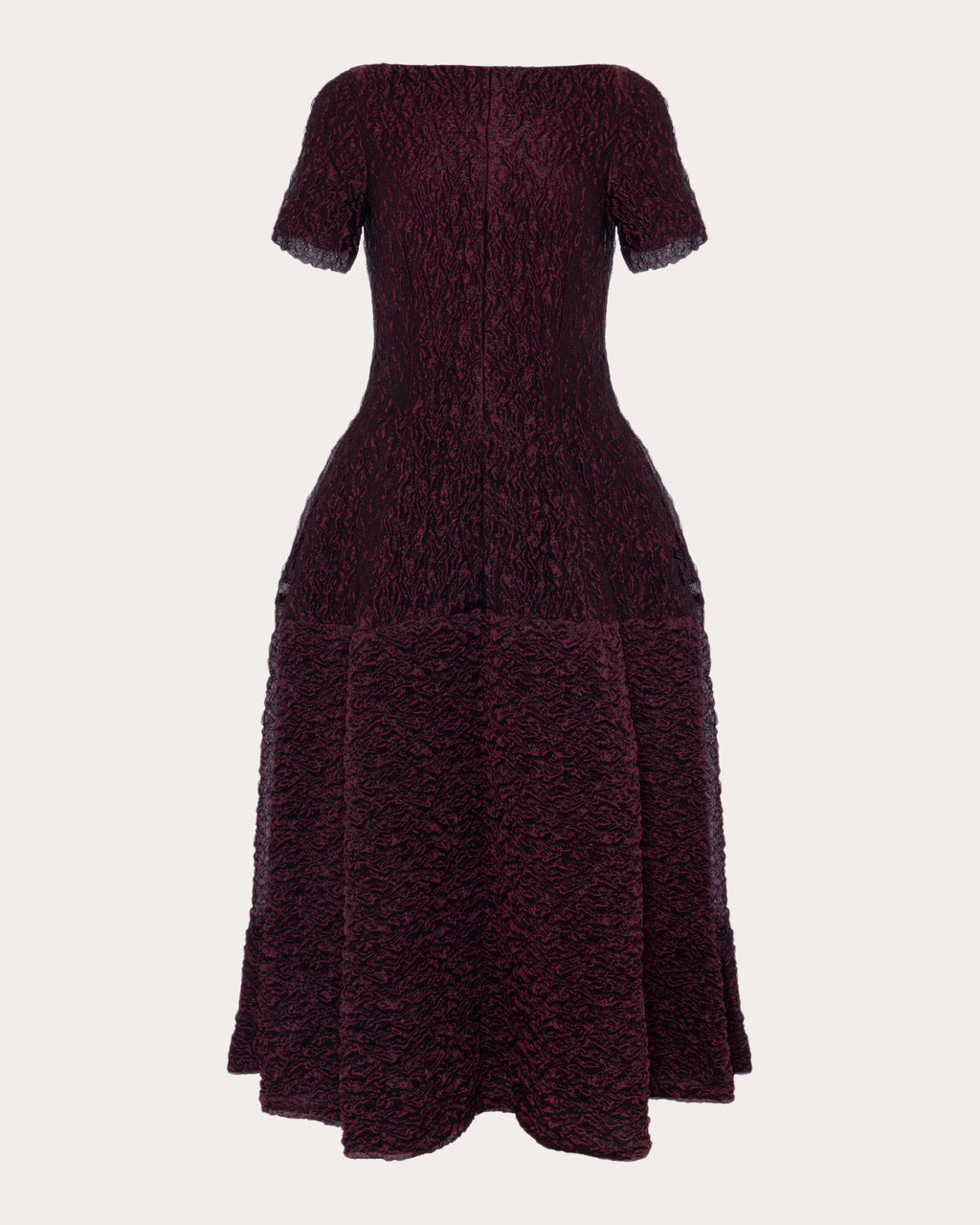 Rune Cloqué Fit & Flare Dress
