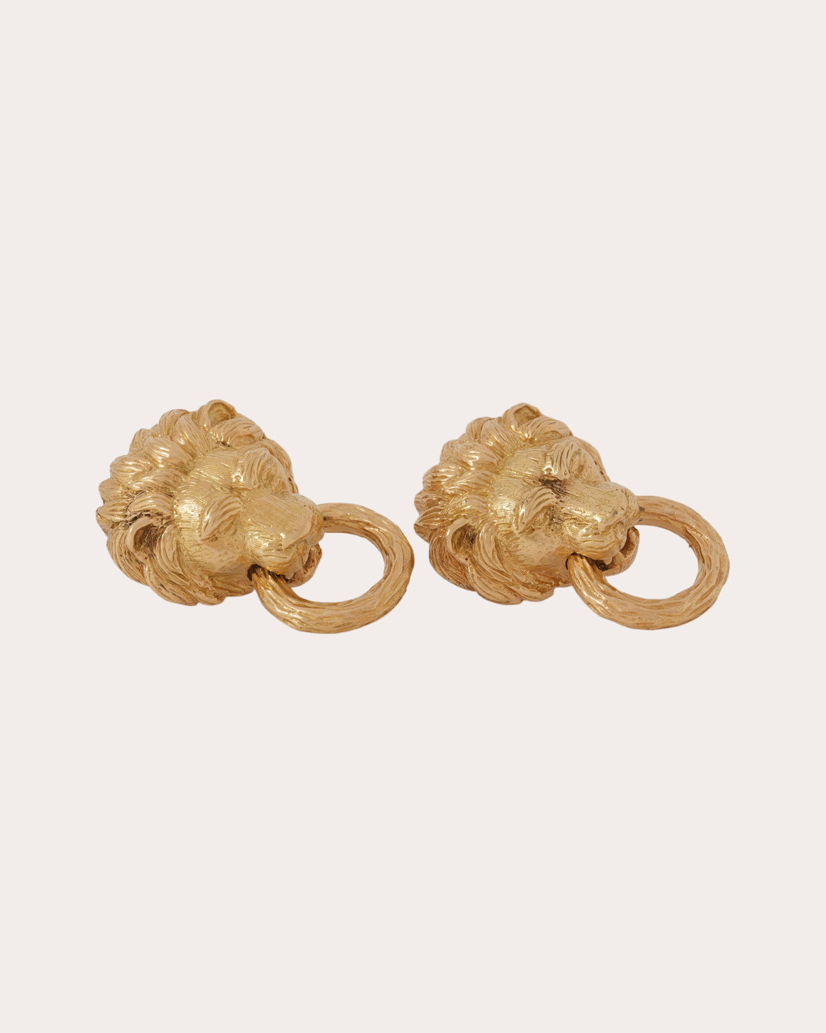 Vintage Van Cleef & Arpels Lion Door Knocker Earrings