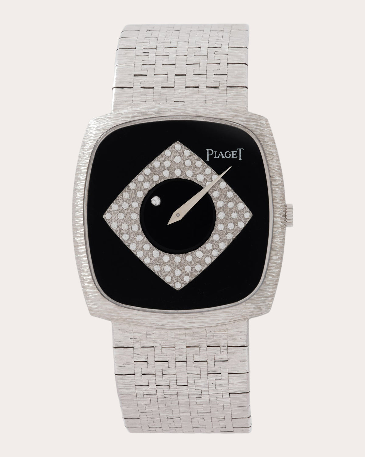 Vintage Piaget Onyx & Diamond 9591 A6 Watch