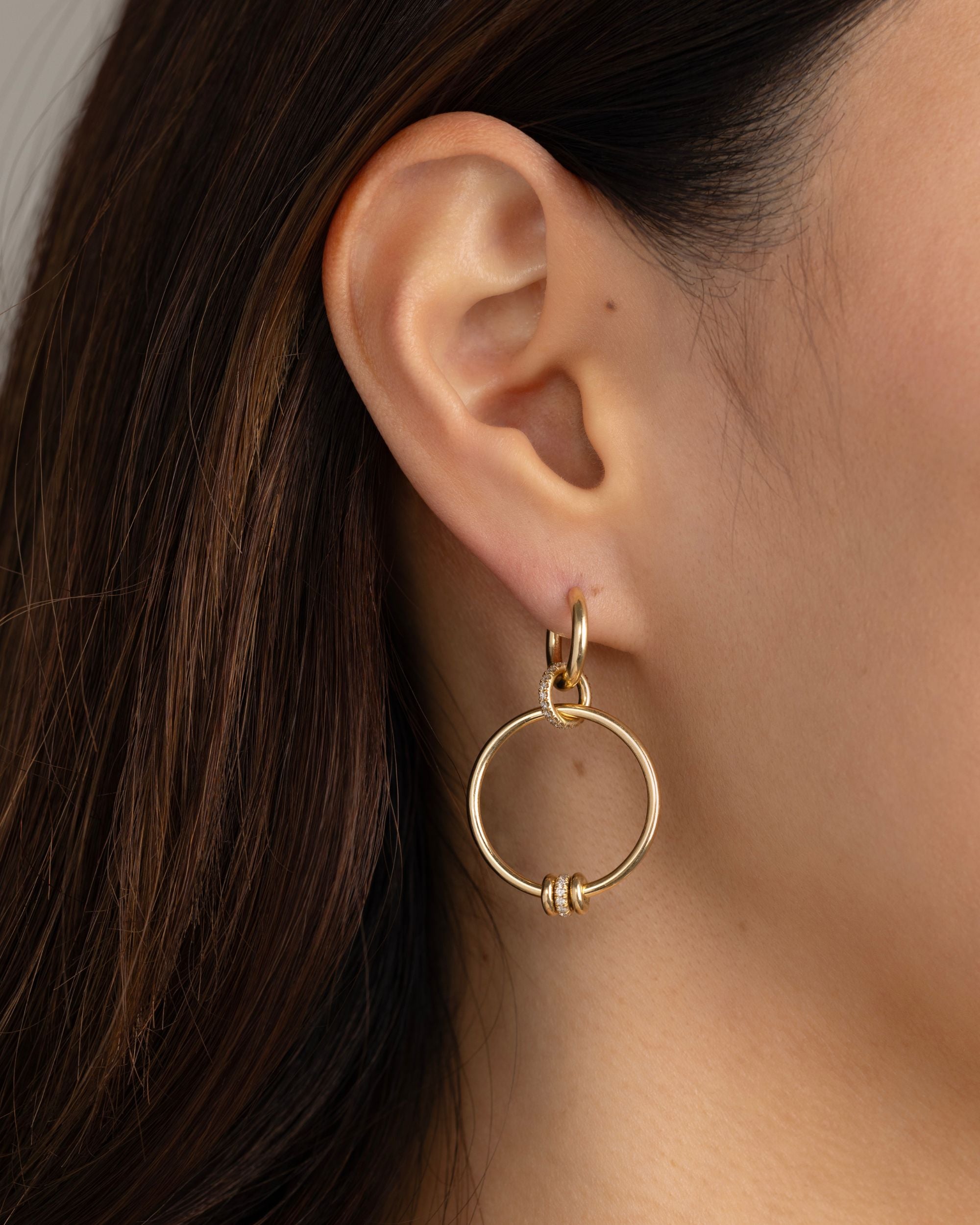 Diamond & 18k Gold Asha Pavé Hoop Earrings