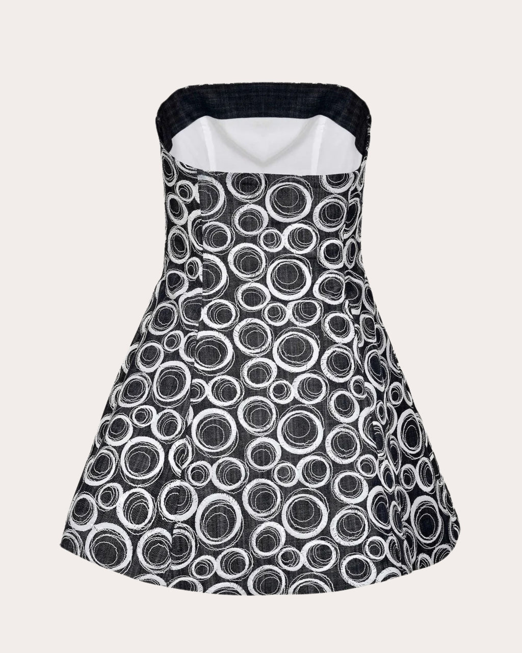 Padua Embroidered Denim Strapless Mini Dress