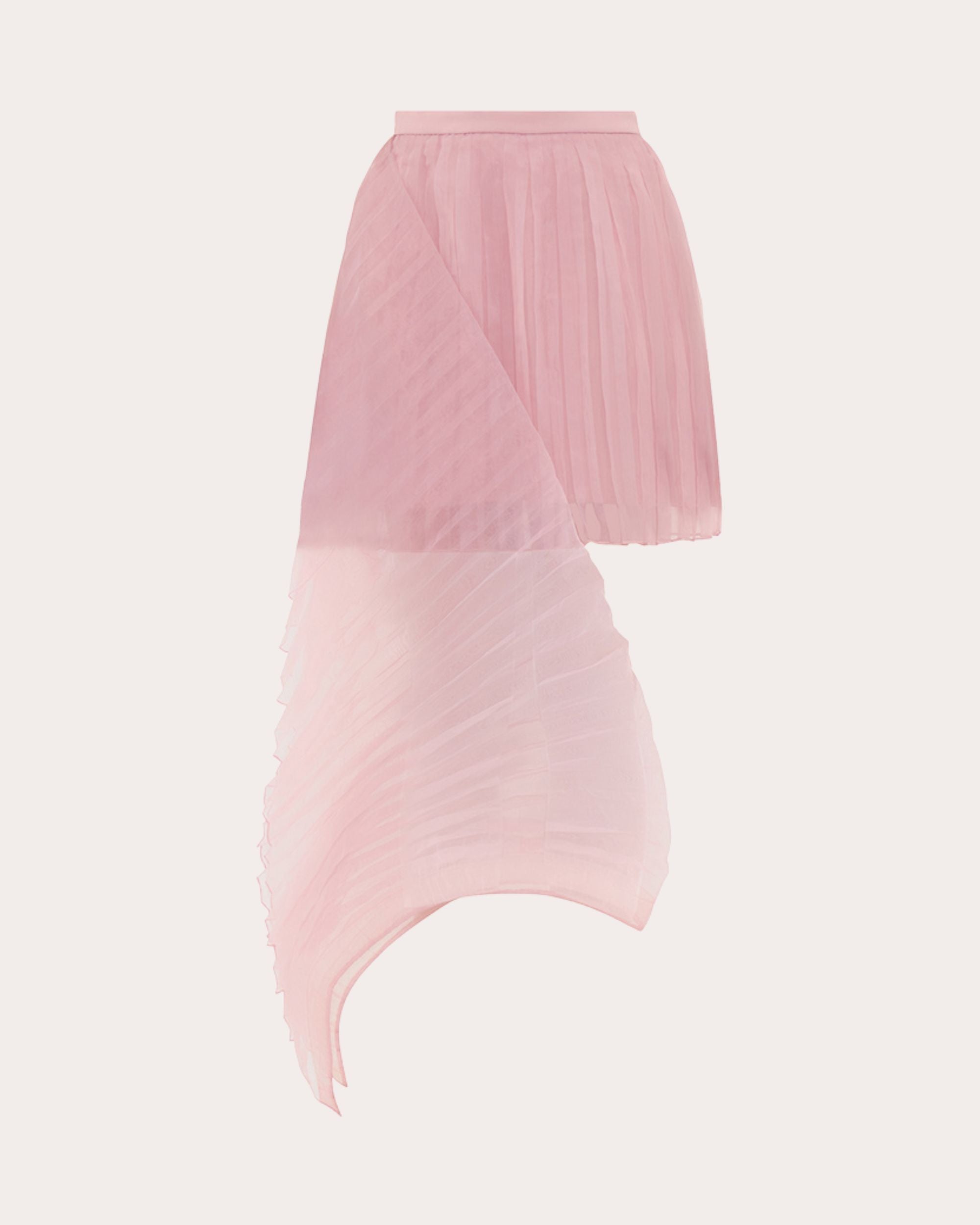 Ime Draped Pleated Organza Mini Skirt