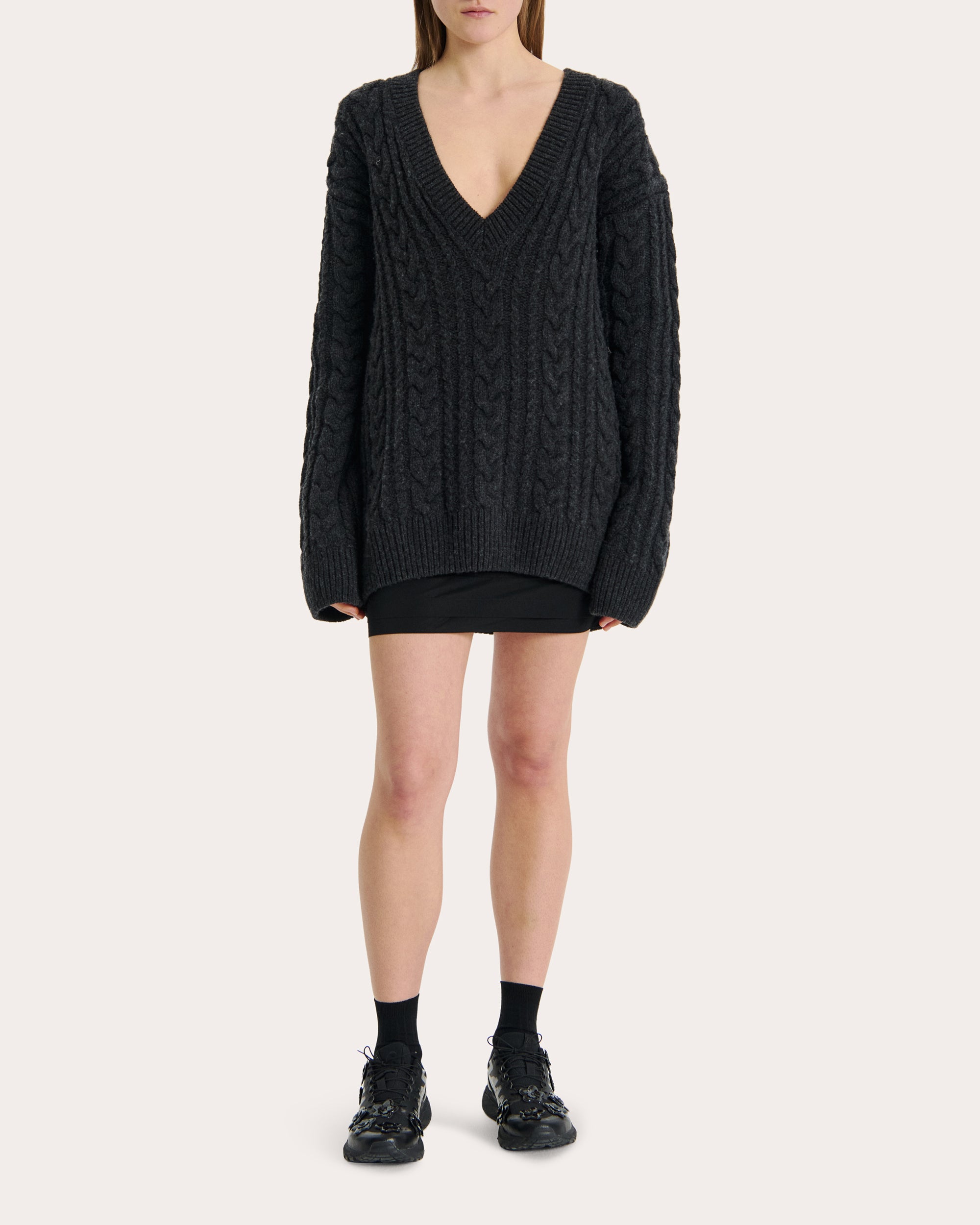 Alia Cable-Knit Wool Sweater