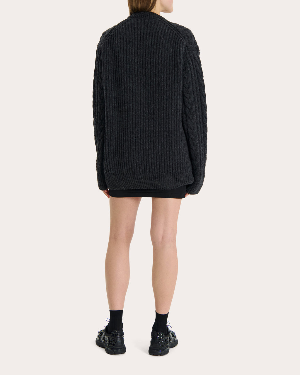 Alia Cable-Knit Wool Sweater