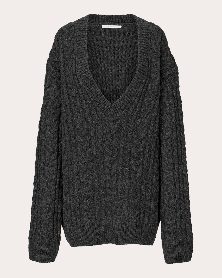 Alia Cable-Knit Wool Sweater