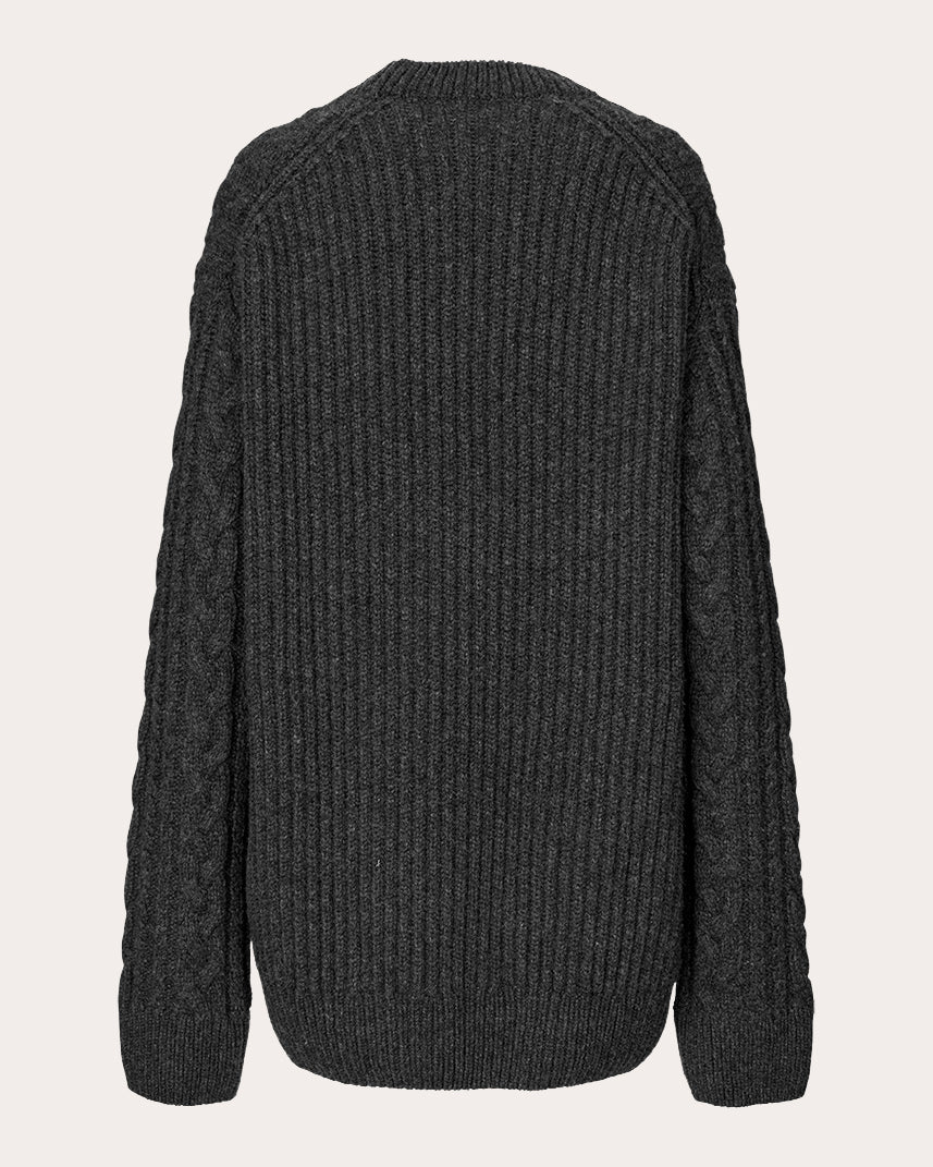 Alia Cable-Knit Wool Sweater