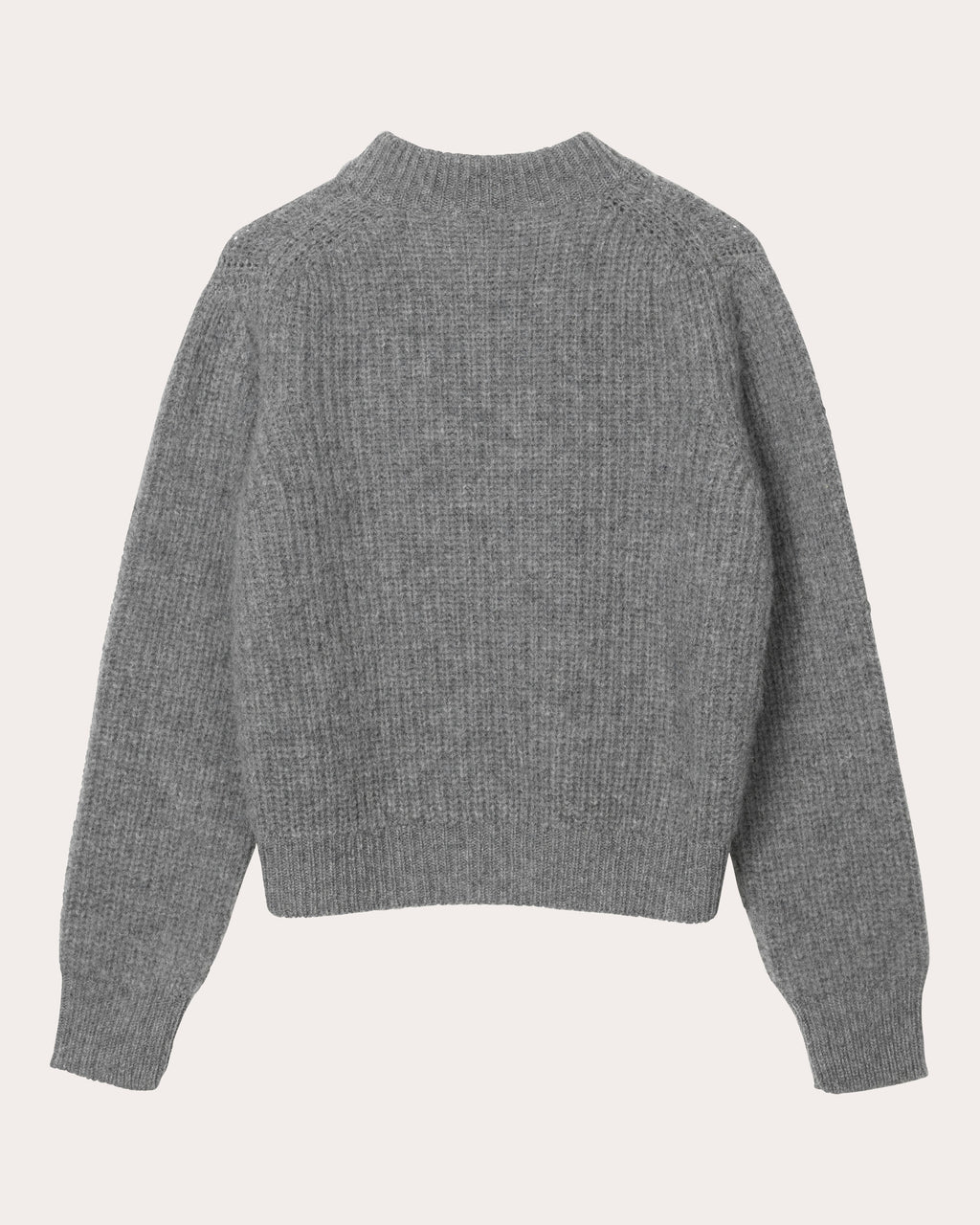 Bega Floral Appliqué Wool Mock Neck Sweater